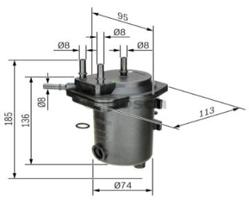 Yakıt Filtresi Mazot Fıltresı Megan Iı/Scenıc Iı 1,5