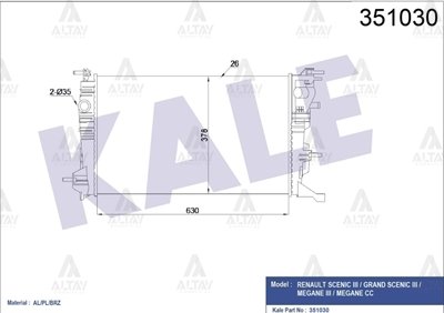 RADYATÖR SU MEGANE III 08-15 / 1.5 DCI M-T MEKANİK