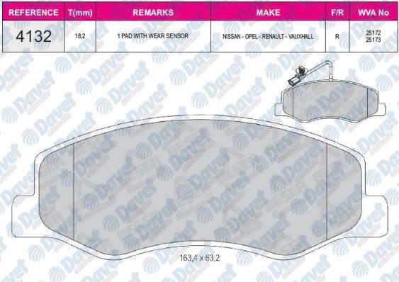 Arka Fren Balatası Master Iıı Movano B 2.3Cdtı 05 / 10> (Cıft Teker) Karsan Jest