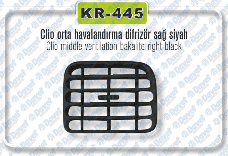 HAVALANDIRMA DIFRIZOR ORTA SAG SIYAH CLIO