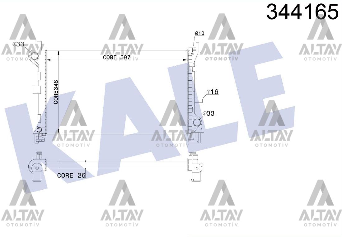 RADYATÖR SU FOCUS 98-05 1.4-1.6-1.8-2.0 16V (AT) BRAZING