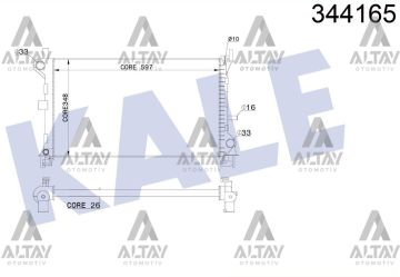 RADYATÖR SU FOCUS 98-05 1.4-1.6-1.8-2.0 16V (AT) BRAZING