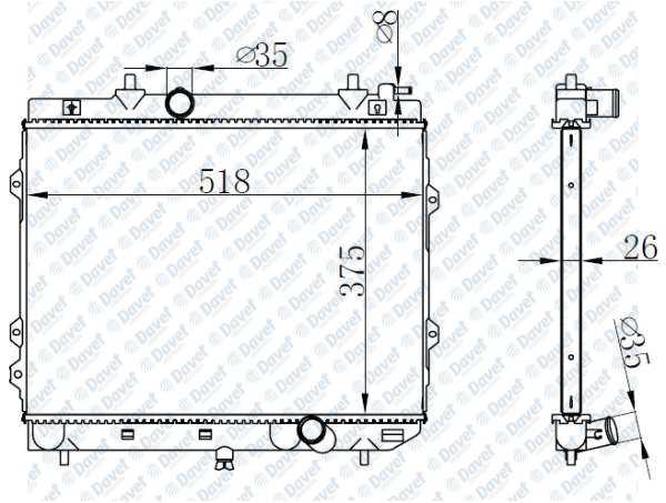 Motor Su Radyatoru Brazıng Cerato 06-> 1,6 Crdı Manuel Sanzuman