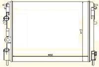 SU RADYATORU MEKANİK ( RENAULT : KANGOO 1.4 8V 02-- AC 1.5DCI 80PS NAC / CLIO II 1.5DCI K9K 65 PS 01-02 AC 1.4 8V K7J 00-04 AC 1.6 16V K4M AC DACIA : LOGAN ) 480×414×34