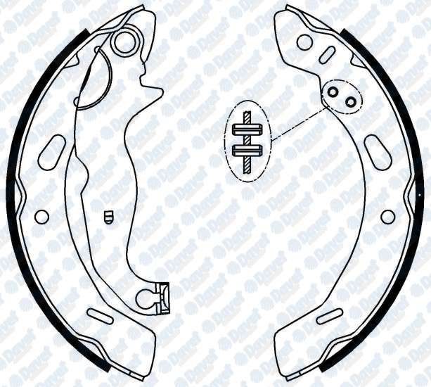 ARKA FREN BALATASI (PABUC) FIESTA VI 08 /> MAZDA II 07>