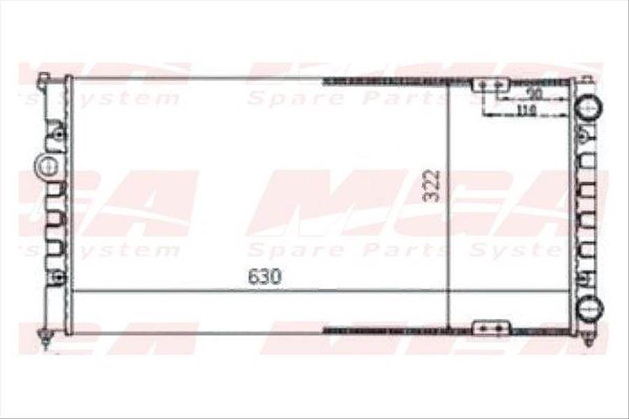 SU RADYATORU-MEKANIK 630×322×32 (VW CADDY 96-03  POLO CLS 96-00)