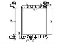 SU RADYATORU (HYUNDAI: ACCENT 00>02 ''1.3 1.5 MILENYUM'' ) 340×318×17