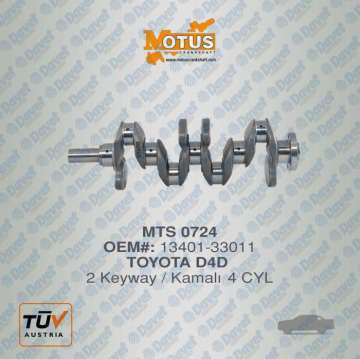 KRANK TOYOTA COROLLA YARIS AURIS 1,4 D4D (1NDTV MOTOR) CIFT KAMALI 6 ILERI VITES (ANA YATAK 48MM / KOL YATAK 44MM)
