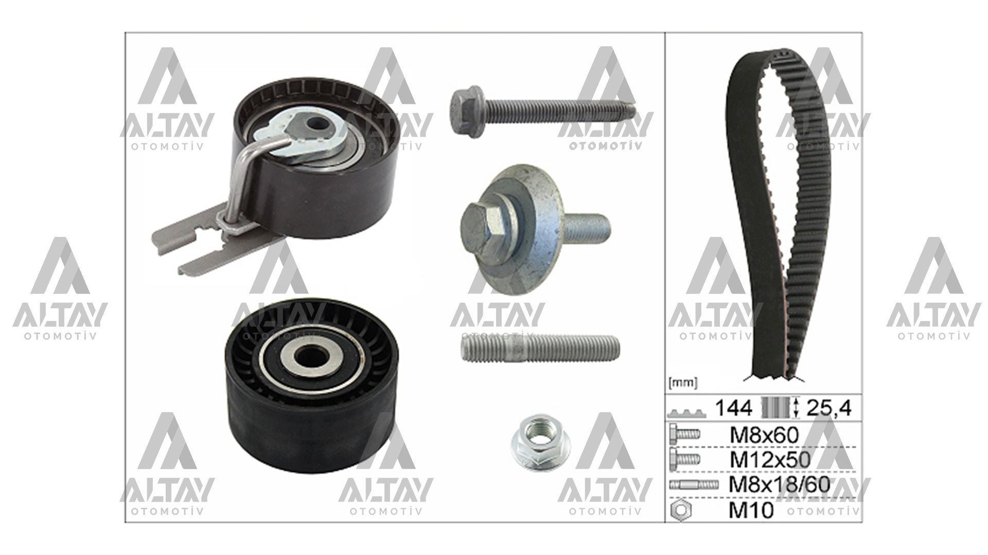 TRİGER SETİ  FİESTA / FUSION 1.4TDI  02=> / 206 / 207 / 307 / BIPPER / CİTROEN C2 / C3 / NEMO  DV4  1.4 HDI  02=> 144 DİŞ