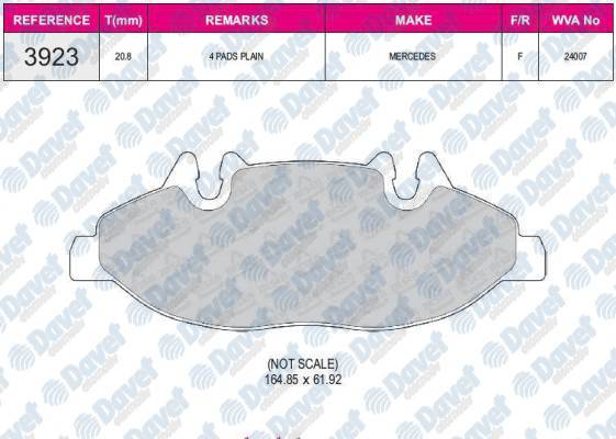 FREN BALATASI ON WVA24007 MB VITO 03-08