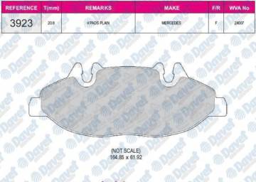 FREN BALATASI ON WVA24007 MB VITO 03-08