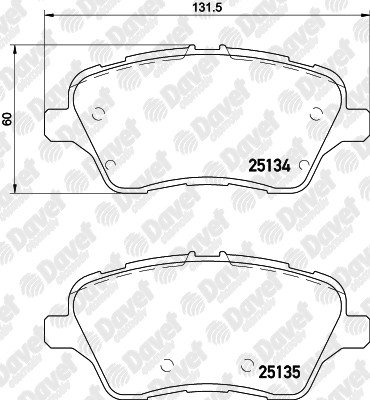 FREN BALATASI ON WVA 24283 FORD B-MAX 2012-> FIESTA 2012-> FIESTA VI 2009-> TOURNEO COURIER 2014-> TRANSIT COURIER 2014-> MAZDA 2 2008->