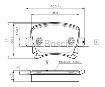 Fren Balatası Arka Fdb1636 / Gdb1622 Caddy-Passat-Golf-Jetta-A3-A4-A6-Leon Bm