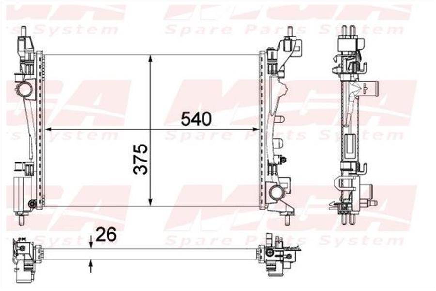 Su Radyatoru Mekanik - (Opel: Corsa D 1.2 1.4 - Adam 1.2 1.4) Z14Exp Z12Xer