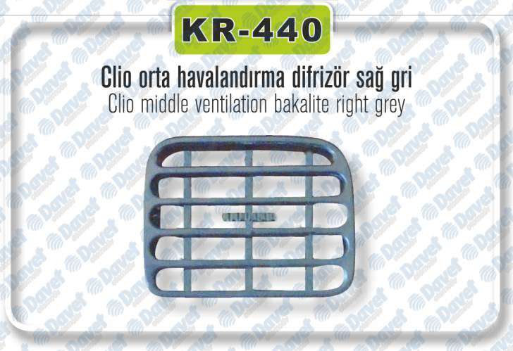 HAVALANDIRMA DIFRIZORU SAG GRI ORTA CLIO