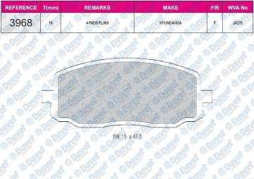 FREN BALATASI ON HYUNDAI I10 08-11 KIA PICANTO 04-10