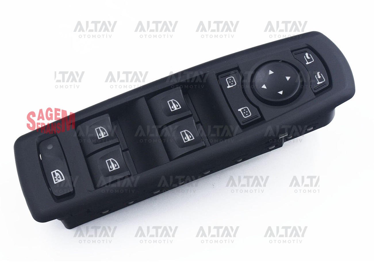 DÜĞME CAM AÇMA FLUENCE / MEGANE III / LAGUNA III (DÖRTLÜ) AYNA AYAR DÜĞMELİ ÇERÇEVELİ 19 PİN SOL