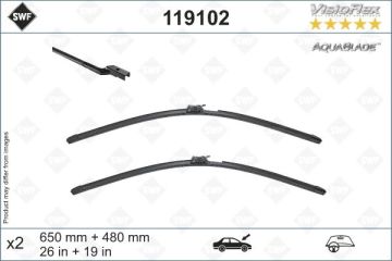 SWF AQUABLADE FLAT BLADE (X2) (650+480 MM)VOLVO XC60 17 >SWF (MUZ TİPİ) SİLECEK BİNEK
