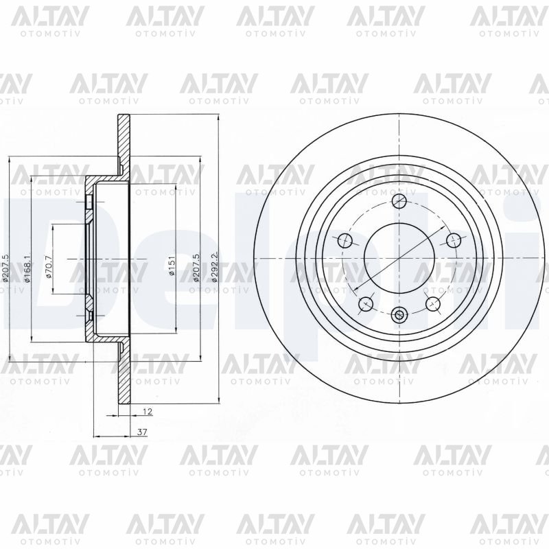FREN DİSKİ ASTRA J / CRUZE / ZAFIRA C / CASCADA / ARKA DÜZ 292-5 (SET)