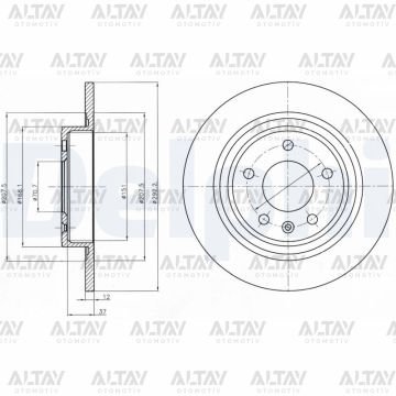 FREN DİSKİ ASTRA J / CRUZE / ZAFIRA C / CASCADA / ARKA DÜZ 292-5 (SET)