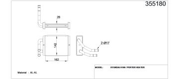 RADYATÖR KALORİFER H-100 KAMYONET 94-05 BRAZING