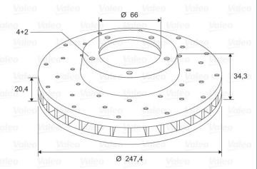 ON FREN DISK AYNASI P106 SAXO 1,1 / 1,3 / 1,4 / 1,4I / 1,5D / 1,6I 91> P206 P306 P206+ (T3E) P205 P309 AX ZX XSARA (HAVA SOGUTMALI)