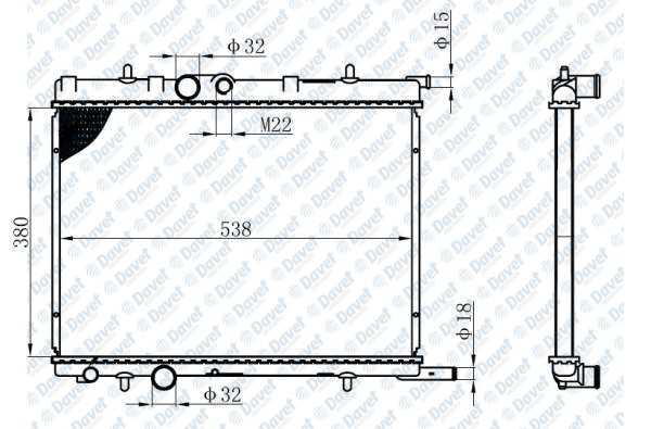 Motor Su Radyator P307 C4 1,4 Hdı / 2,0 Klımalı Partner Iı Berlıngo Iı Xsara Iı Xsara Pıcasso Klımalı