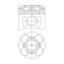 MOTOR PİSTON+SEGMAN DOBLO-FİORİNO- LINEA-GRANDE PUNTO-ASTRA 1.3 CDTI 16V 0.40 (Euro5) (69.60 mm)