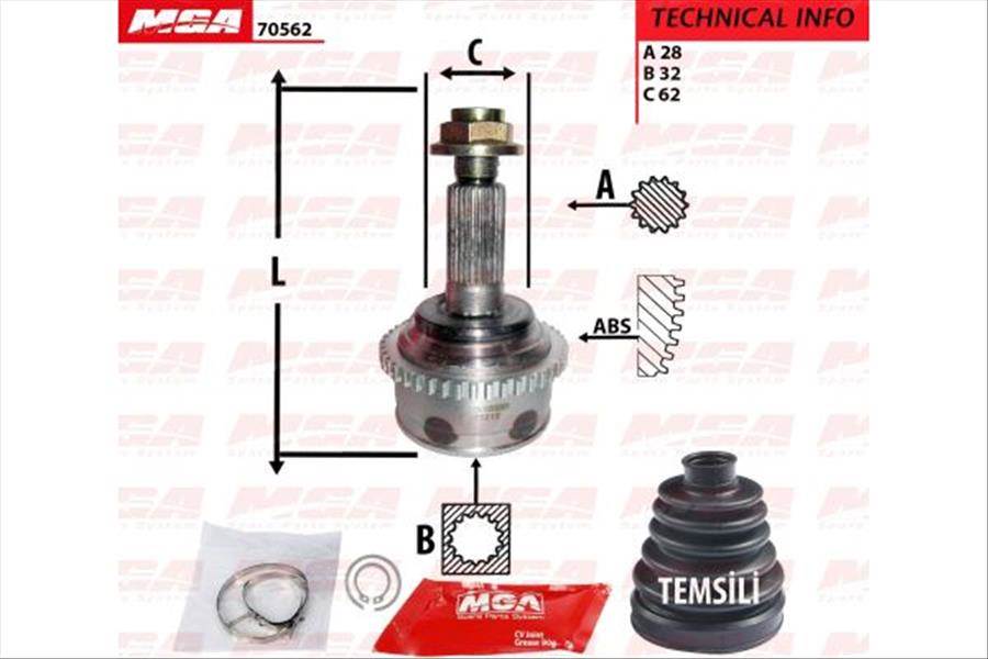 AKS KAFA DIS-(ABSLI)-(MAZDA-6 03>10 ''2.0'' )  (28×32×62xABS-44)