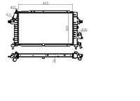 SU RADYATORU MEKANIK OPEL ASTRA H 1.3 CDTI M-T AC+/- 2004-2010  603×359×34
