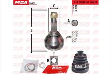 AKS KAFA DIS-(NISSAN: QASHQAI 07>13 ''2.0 DCI DIZEL''/XTRAIL 08>12 ''2.0 DCI DIZEL'' )   (29×36×56)