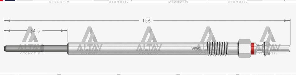 KIZDIRMA BUJİSİ (ISITMA) DOBLO 1.6 JTD / LINEA 1.6 JTD / GRANDE PUNTO 1.6 JTD / DUCATO 2.0 JTD / BRAVO II 1.6 JTD / 500 L 1.6 JTD / GIULIETTA 1.6 JTDM-2.0 JTDM / INSIGNIA 2.0 CDTI / SX4 2.0 DDIS 4,4V