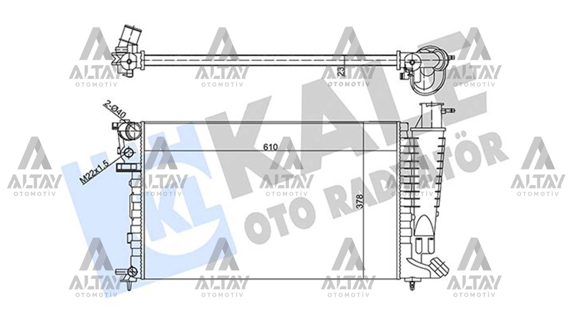RADYATÖR SU XSARA 97-05 / 306 93-02 / 1.4-1.6-1.8 M-T TIRNAKLI MEKANİK