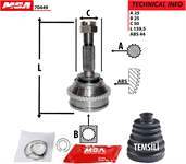 AKS KAFA DIS (ABSLI)-(HYUNDAI: ELANTRA 96>00 ) (25×25×50-44)