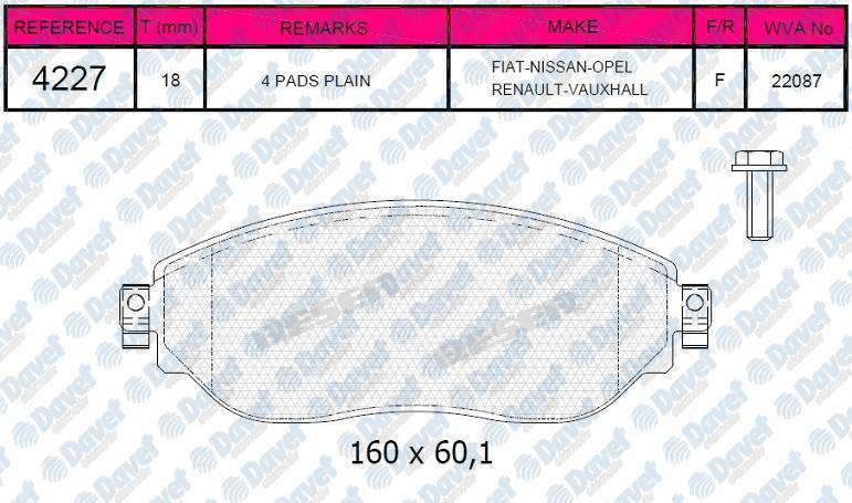 FREN BALATASI ON TRAFIC III-VIVARO III 1,6 DCI 2015->