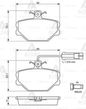 FREN BALATA TEMPRA  92-99 / TIPO 90-00 FİŞLİ ÖN