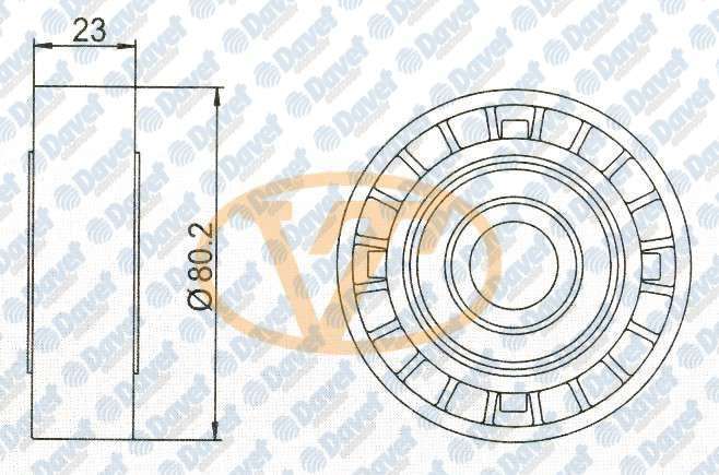 V KAYIS KAYIS GERGI RULMANI BUYUK ( FIAT : TIPO / TEMPRA / SLX 1.6 KARB. )