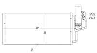 Klıma Radyatoru Kondenser (Opel: Combo Tour / Box / Corsa C  1.7 Dı 16V (01-09) 594×261×18