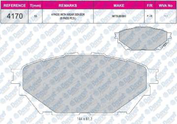 FREN BALATASI ON WVA 25749 MITSUBISHI CANTER EURO 5 2012->