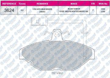FREN BALATASI ON WVA 21084 ROVER MAESTRO MONTEGO 83-95 TUM MODELLER
