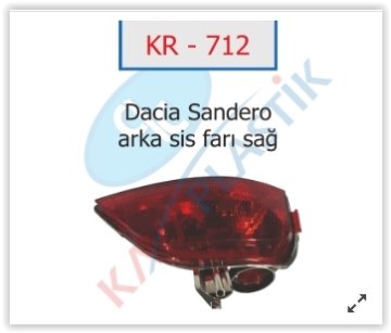ARKA SİS FAR LAMBASI SAĞ SYMBOL-MGN 4-SANDERO (JOY MODEL)