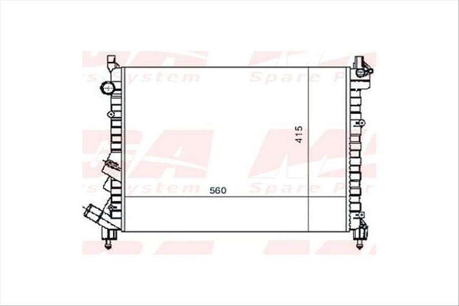 SU RADYATORU MEKANİK ( RENAULT : LAGUNA I 1.8 2.0 N7Q / 2.0 8V F3R 1.6 16V NAC ) 560×415×23