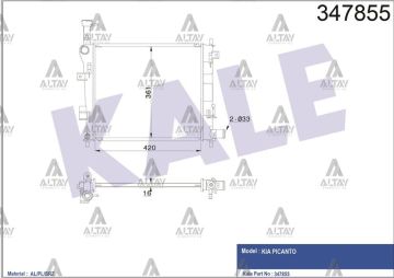 RADYATÖR SU PICANTO 11=> 1.0 / 1.2 M-T BRAZING