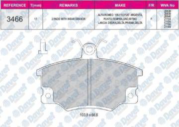 ON FREN BALATASI TEMPRA TIPO UNO PUNTO 1.4 / 1.6 / 1.8 / 2.0