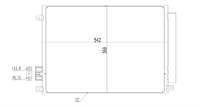 KLIMA RADYATORU ( FIAT: PANDA 0.9 1.2 1.3 D MTJ 12-/500 1.2 1.4 1.3D MTJ 07-)   500 542×369×12