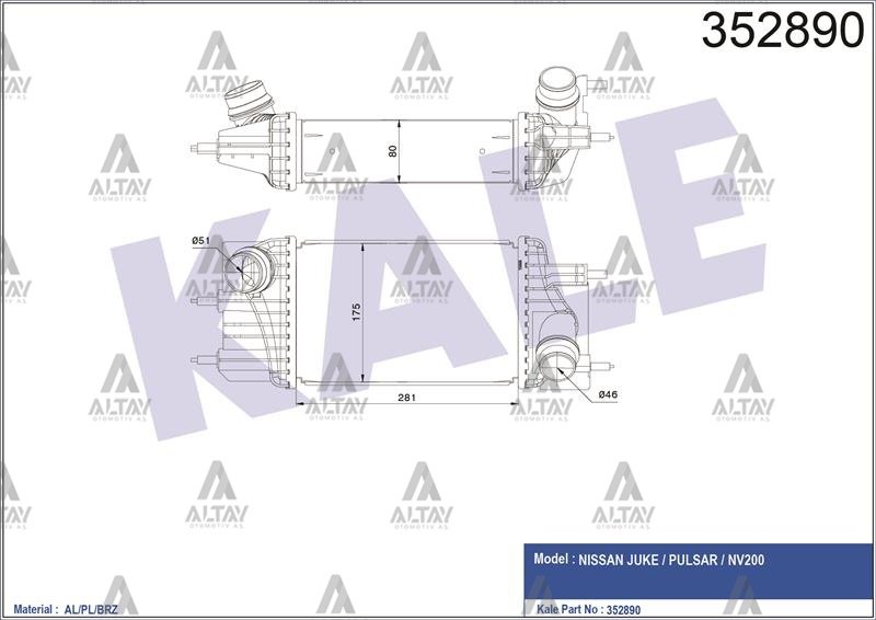 TURBO RADYATÖRÜ (INTERCOOLER) JUKE 1.5 DCI 10=>
