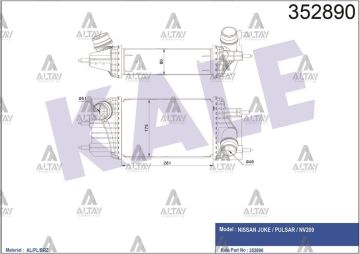 TURBO RADYATÖRÜ (INTERCOOLER) JUKE 1.5 DCI 10=>