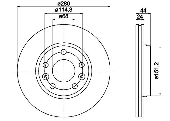 Ön Fren Aynası Mgn Iıı-Fluence-Lgn Iıı-Scenıc Iıı 1.6-2.0-1.5 Dcı-Duster 1.5 Dcı (280X24X5Dlhavalı)