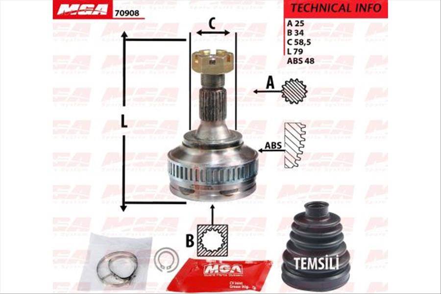 Aks Kafası Dıs Sag-Sol - (Peugeot: 207-Partner Iı-308-3008-5008/ Cıtroen: C3-Pıcasso-Berlıngo Iı-Xara)