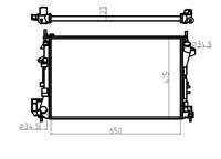 SU RADYATORU (KLIMALI) MEKANIK  105BG  (OPEL: VECTRA C 1.6 Z16XE 02-06) 650×415×23